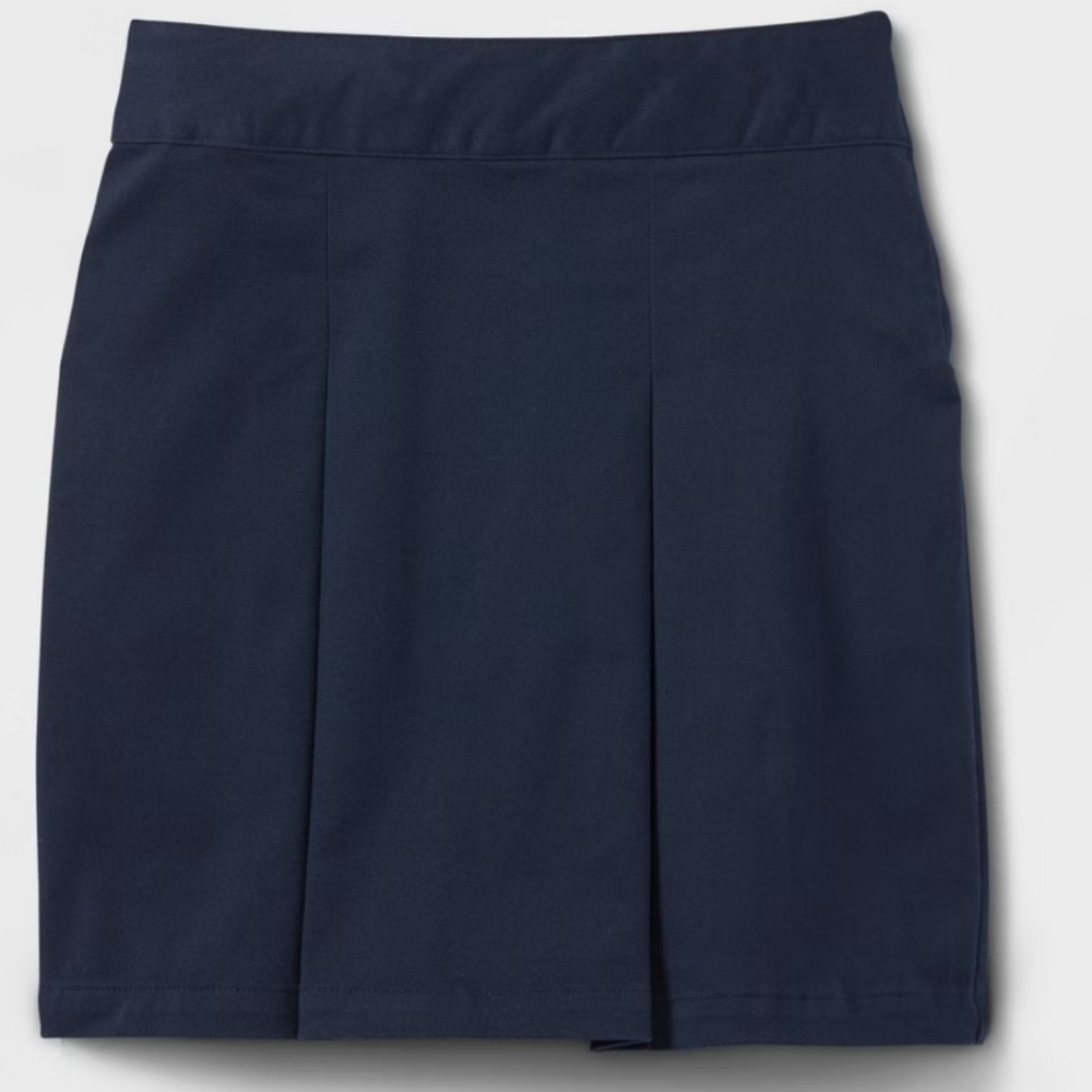 Girls' Pleated Twill Uniform Skort - Cat & Jack - Blue - 16